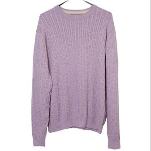 Nordstrom Women's Light Purple Crew Neck Soft Winter Wool Sweater Size XL